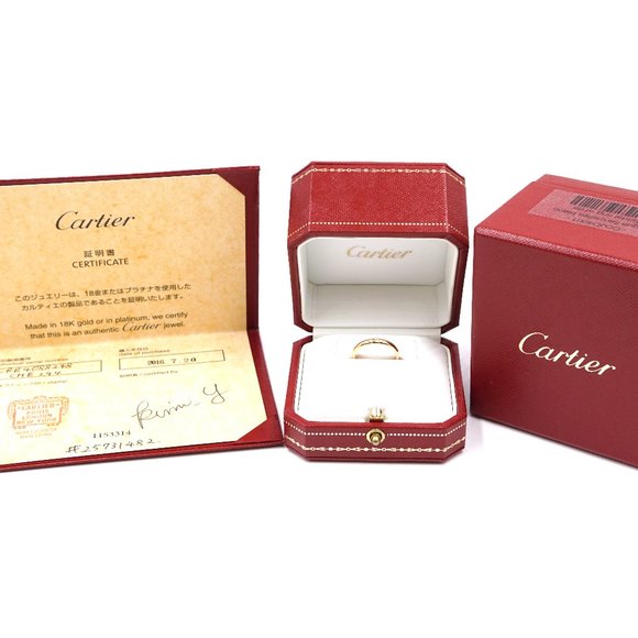 Cartier Jewelry - Pink Gold 18k 750 1895 1p Diamond 4.5 - 4.75 Ring